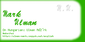 mark ulman business card